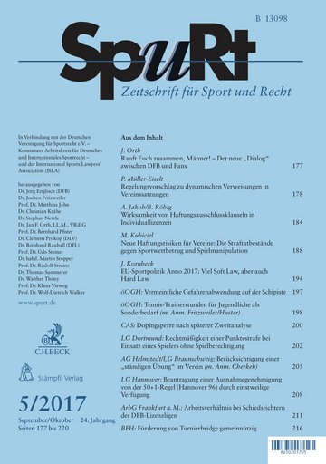 Titelblatt SpuRt Heft 5/2017
