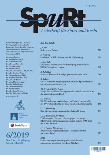Titelblatt SpuRt Heft 6/2019