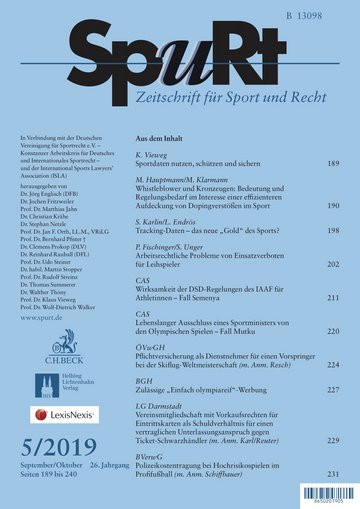 Titelblatt SpuRt Heft 5/2019