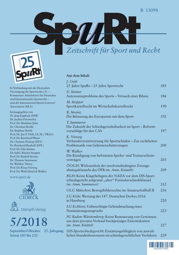 Titelblatt SpuRt Heft 5/2018