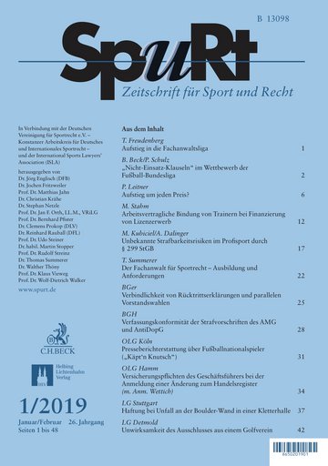 Titelblatt SpuRt Heft 1/2019