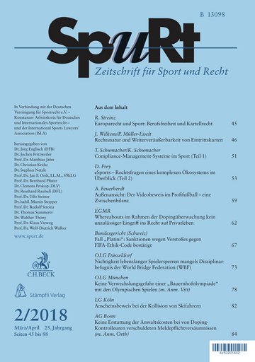 Titelblatt SpuRt Heft 2/2018